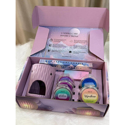 SIRI AURORA – PEWANGI RUMAH (PEK PERMULAAN) LILIN WANGI MEWAH TANPA SUMBU – EDISI TERHAD – SET HADIAH THE AURORA SERIES