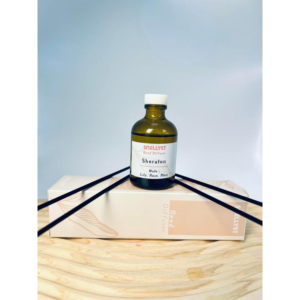 Smellyst Reed Diffuser - Pewangi Ruangan Berkualiti Tinggi untuk Bilik Tamu & Pejabat - Aroma Segar 2-4 Jam