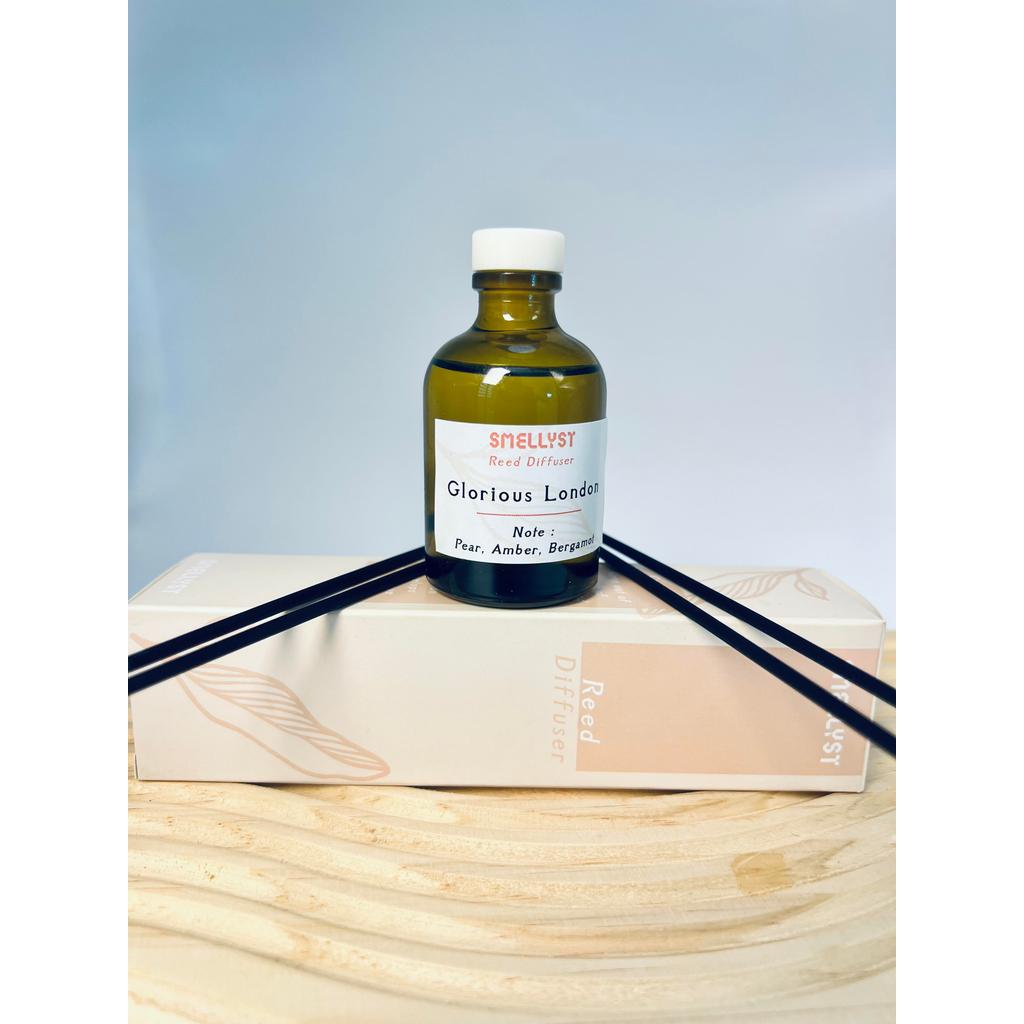 Smellyst Reed Diffuser - Pewangi Ruangan Berkualiti Tinggi untuk Bilik Tamu & Pejabat - Aroma Segar 2-4 Jam