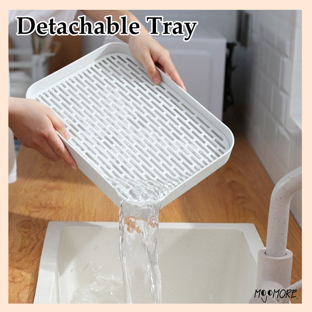 Mojomore Mug Holder Rak Dapur Cup Holder Storage Cup Rack Double-Layer Tea Tray Coffee Glass Drainer