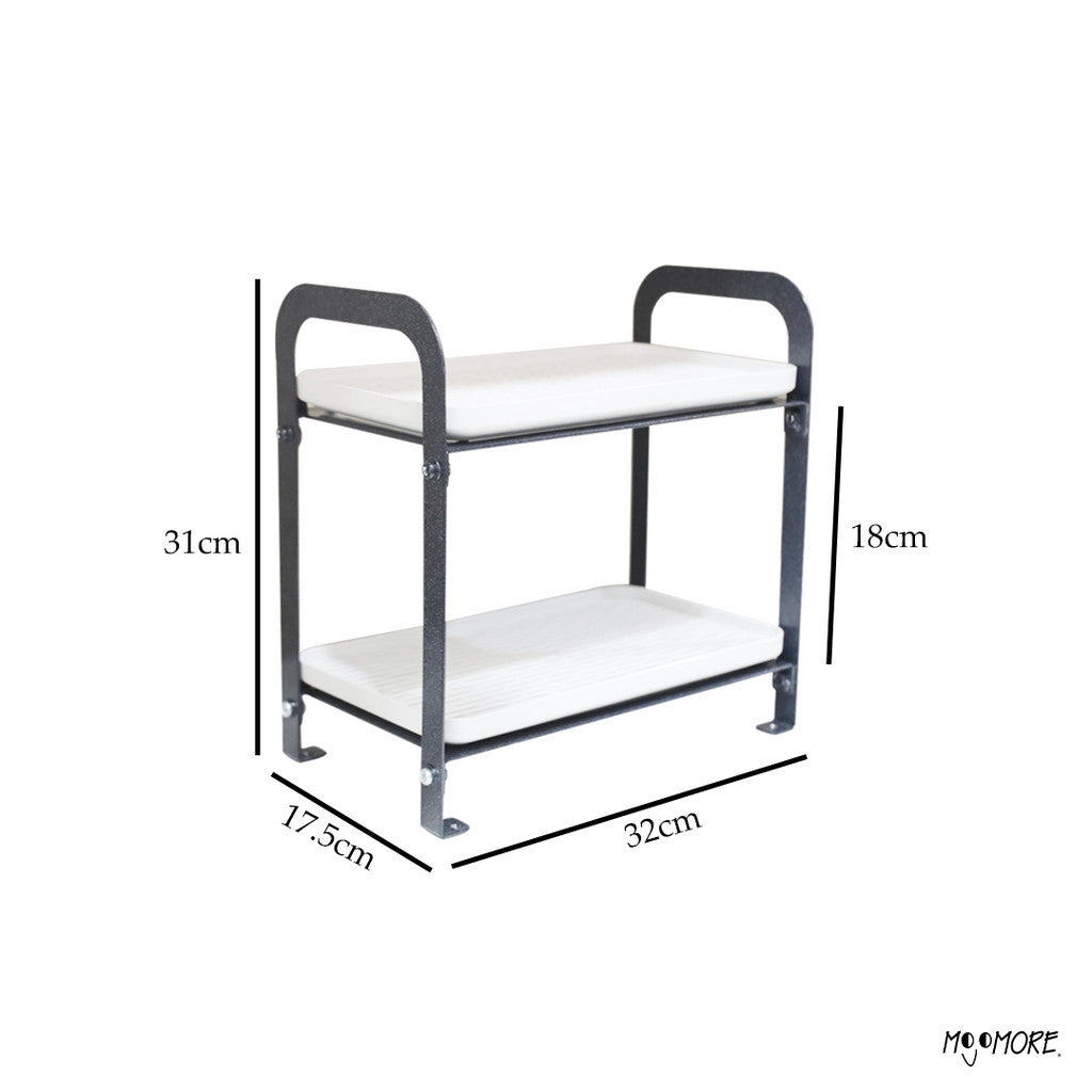 Mojomore Mug Holder Rak Dapur Cup Holder Storage Cup Rack Double-Layer Tea Tray Coffee Glass Drainer