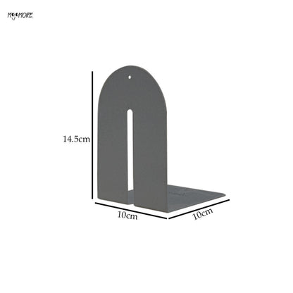 MOJOMORE Premium 2 PCs High Quality Metal Book Stand Bookshelf Library School Office Decoration