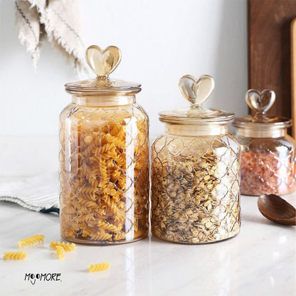 Mojomore Airtight Glass Jar Cookie Food Storage Container Spice Bottles Balang Kaca Kuih Raya
