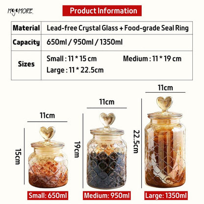Mojomore Airtight Glass Jar Cookie Food Storage Container Spice Bottles Balang Kaca Kuih Raya
