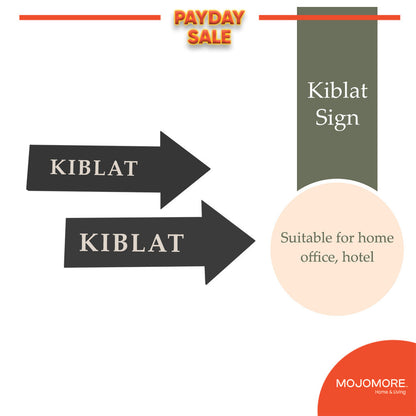 Mojomore Penunjuk Tanda Arah Kiblat Mekah Material Metal Ver 1