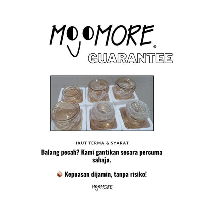 Mojomore Airtight Glass Jar Cookie Food Storage Container Spice Bottles Balang Kaca Kuih Raya
