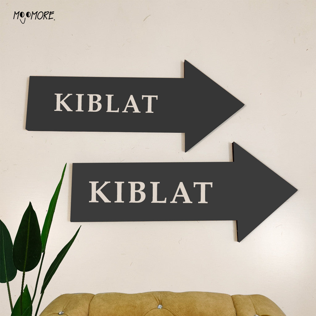 Mojomore Penunjuk Tanda Arah Kiblat Mekah Material Metal Ver 1