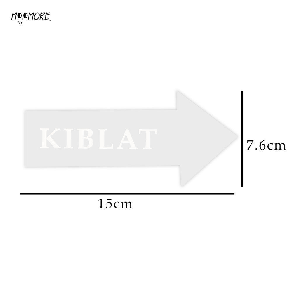 Mojomore Penunjuk Tanda Arah Kiblat Mekah Material Metal Ver 1