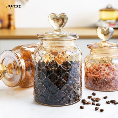Mojomore Airtight Glass Jar Cookie Food Storage Container Spice Bottles Balang Kaca Kuih Raya