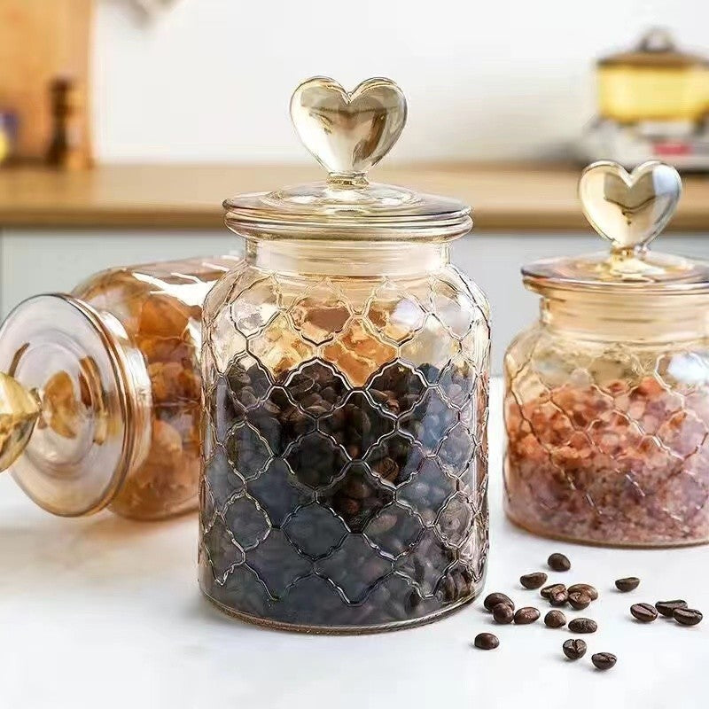 Mojomore Airtight Glass Jar Cookie Food Storage Container Spice Bottles Balang Kaca Kuih Raya