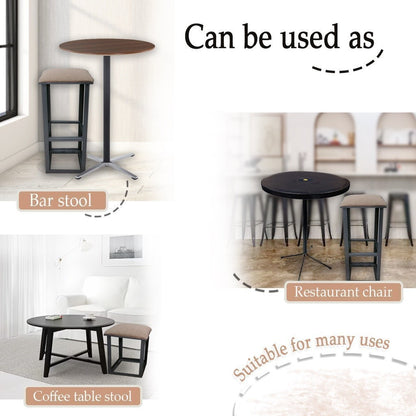 MOJOMORE Anti Karat Set Meja Makan 2 Kerusi Tinggi Bar Table With High Stool Chair Dining