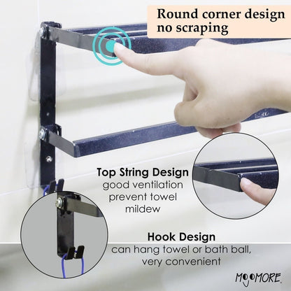 Mojomore Premium SS Towel Bar Wall Mounted Rack Bathroom Holder Hanger