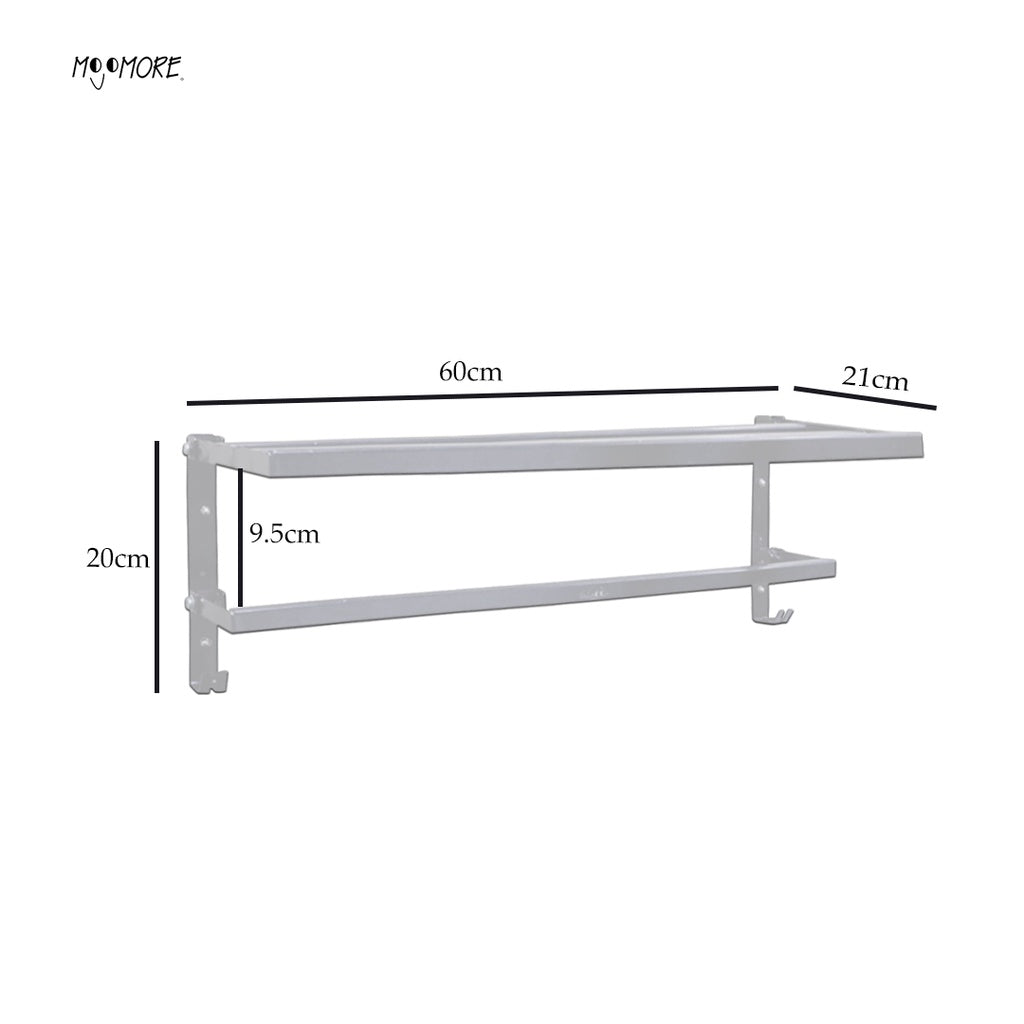 Mojomore Premium SS Towel Bar Wall Mounted Rack Bathroom Holder Hanger