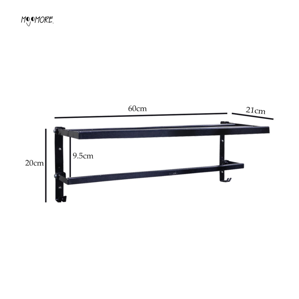 Mojomore Premium SS Towel Bar Wall Mounted Rack Bathroom Holder Hanger