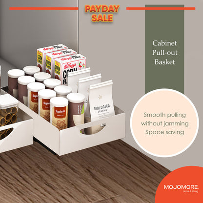 Mojomore Kitchen Cabinet Pull Out Dish Bowl Rack Multi Function Basket Drawer