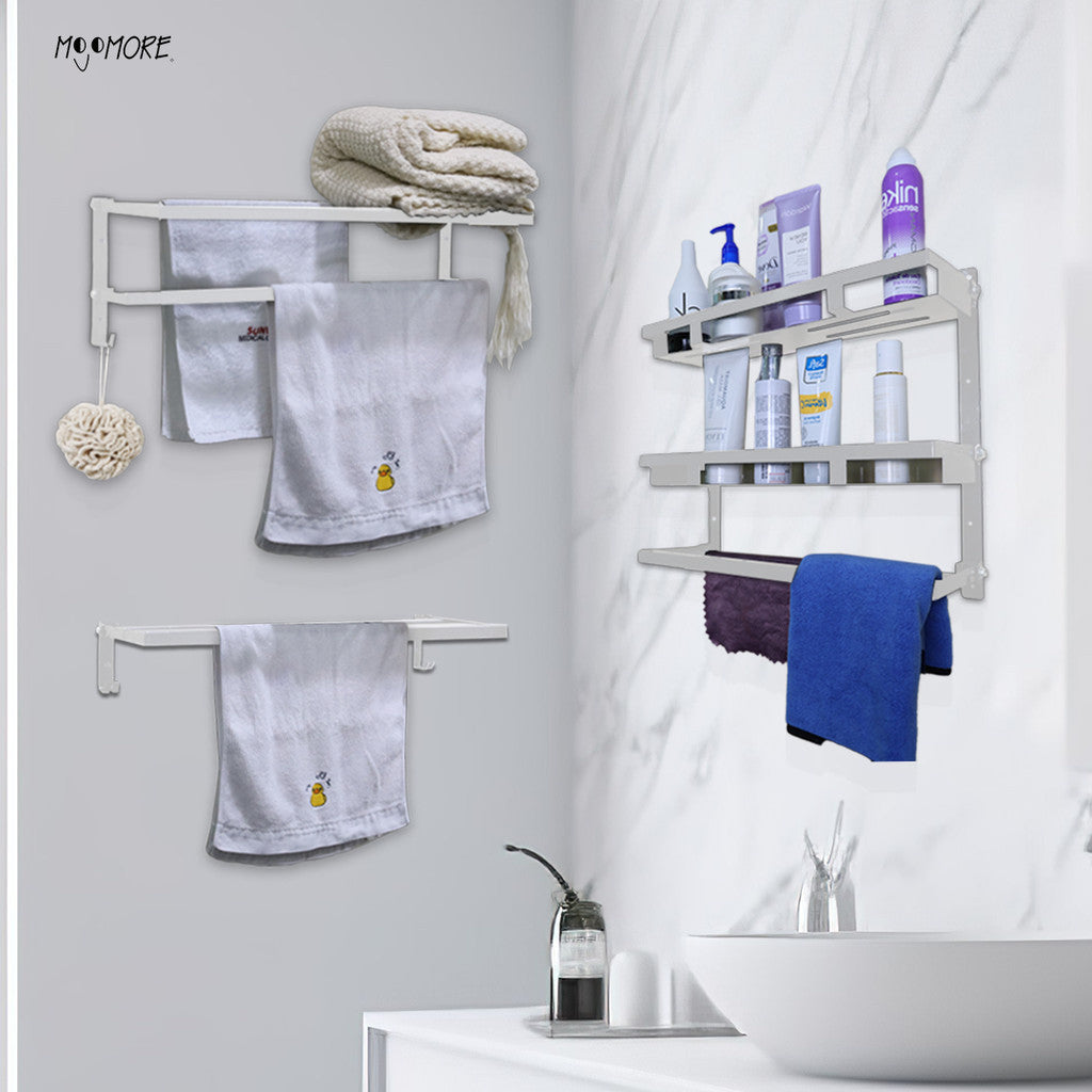 Mojomore Bathroom Rack Rak Sabun Bilik Mandi Toilet Rack Shelf Shampoo Rack Organizer Towel