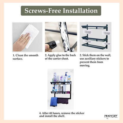 Mojomore Bathroom Rack Rak Sabun Bilik Mandi Toilet Rack Shelf Shampoo Rack Organizer Towel