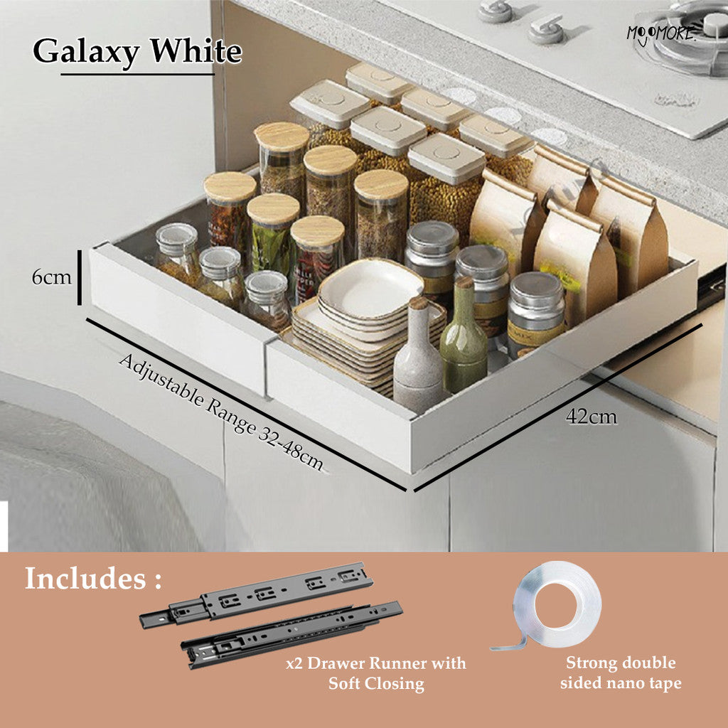 Mojomore Kitchen Cabinet Pull Out Dish Bowl Rack Multi Function Basket Drawer