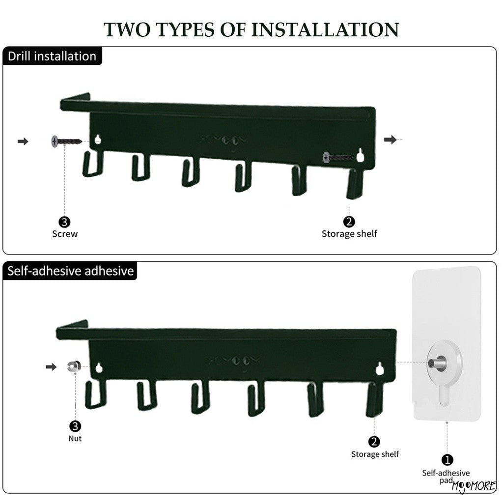 MOJOMORE Metal Key Holder with Shelf