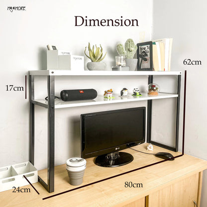 MOJOMORE 2 Layer Desktop Shelf Office Storage Rack Display Rack
