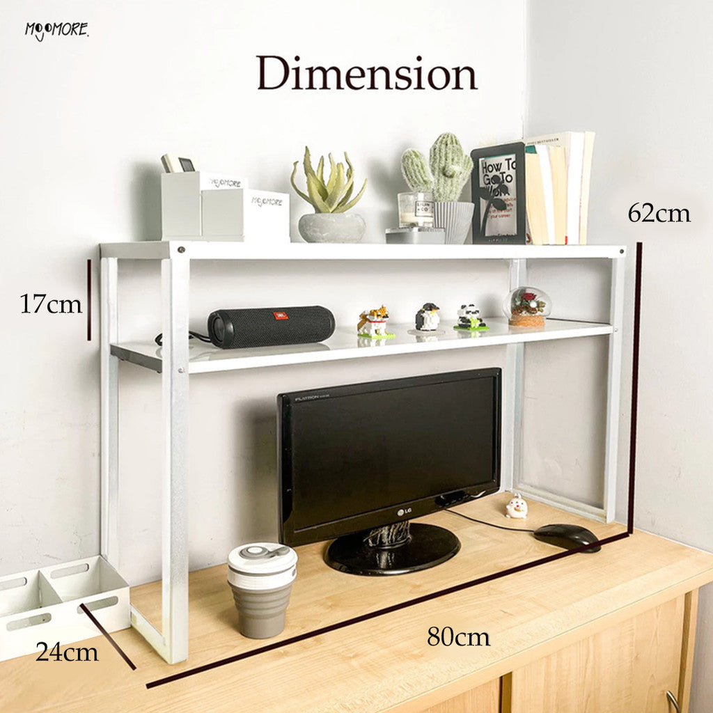 MOJOMORE 2 Layer Desktop Shelf Office Storage Rack Display Rack