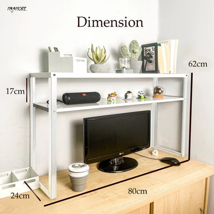 MOJOMORE 2 Layer Desktop Shelf Office Storage Rack Display Rack