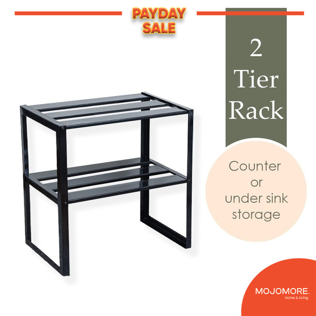 MOJOMORE 2 Layer Multipurpose Storage Organizer Rack