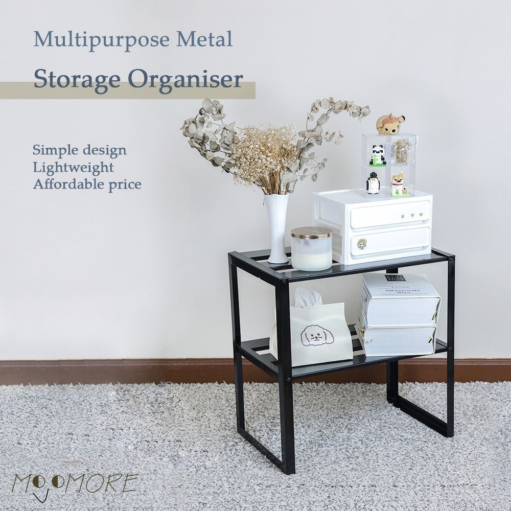 MOJOMORE 2 Layer Multipurpose Storage Organizer Rack