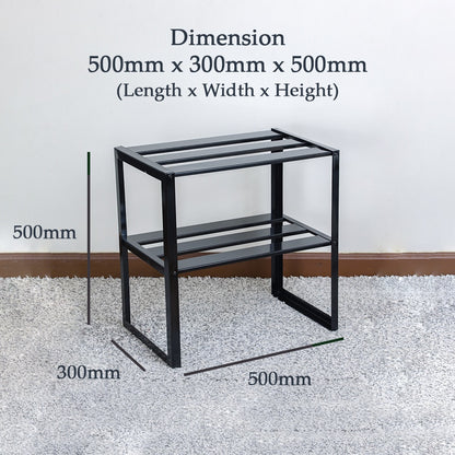 MOJOMORE 2 Layer Multipurpose Storage Organizer Rack