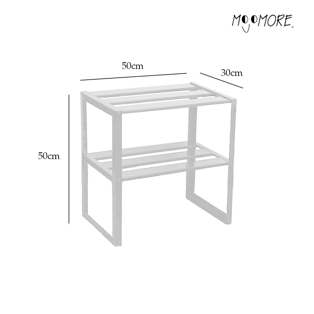 MOJOMORE 2 Layer Multipurpose Storage Organizer Rack