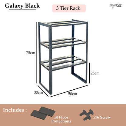 MOJOMORE 2 Layer Multipurpose Storage Organizer Rack