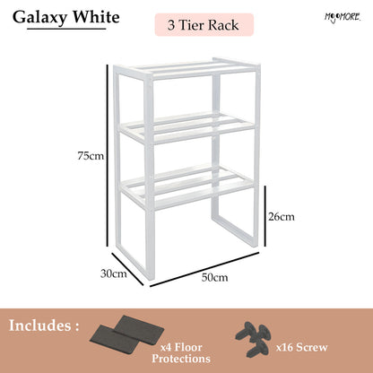 MOJOMORE 2 Layer Multipurpose Storage Organizer Rack