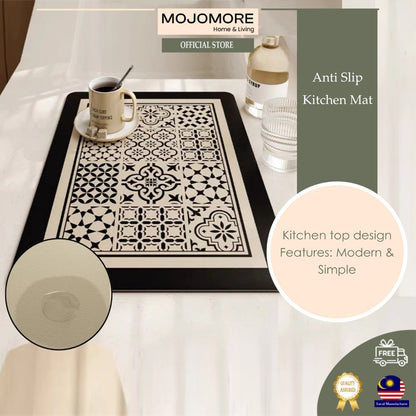 MOJOMORE 30x40/40x60/50x60 Anti Slip Kitchen Absorbent Mat Drying Pad Table Sink Dining Alas Pinggan Mej