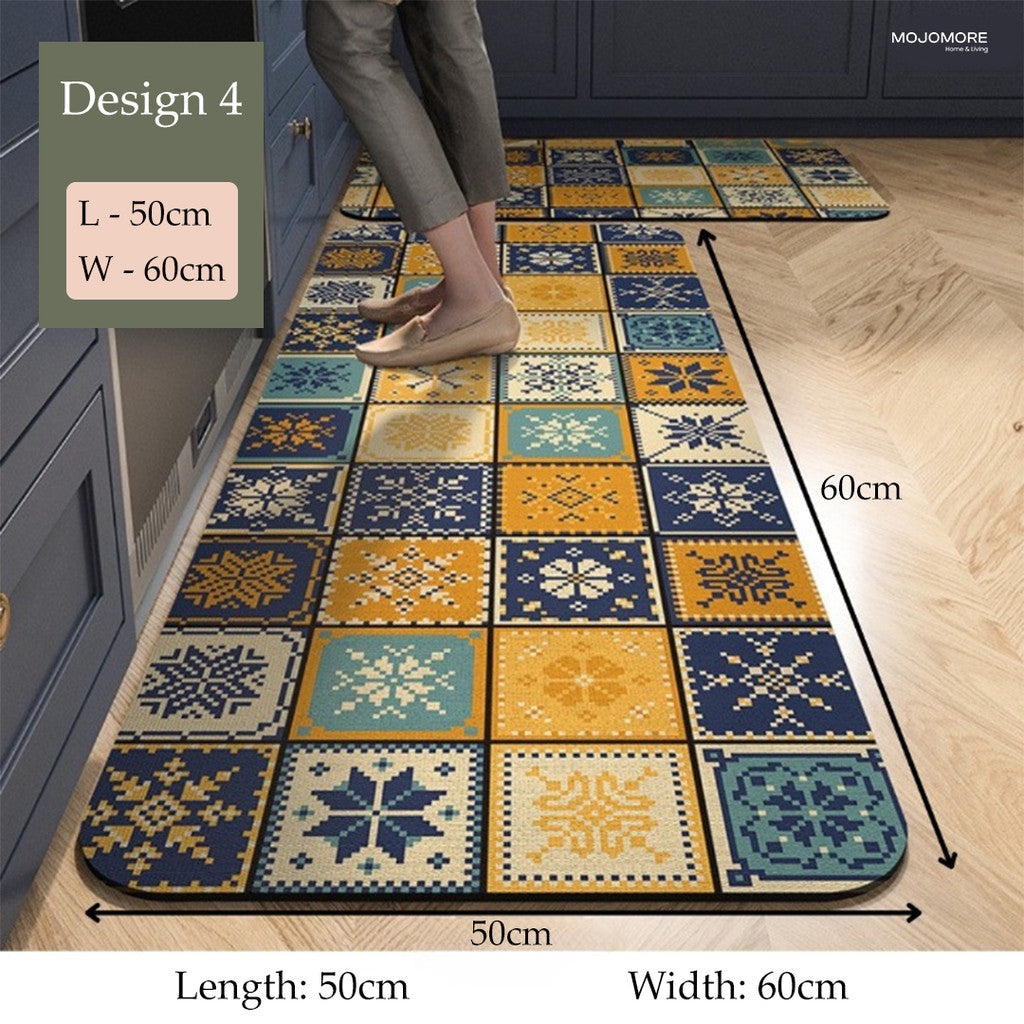 MOJOMORE 30x40/40x60/50x60 Anti Slip Kitchen Absorbent Mat Drying Pad Table Sink Dining Alas Pinggan Mej