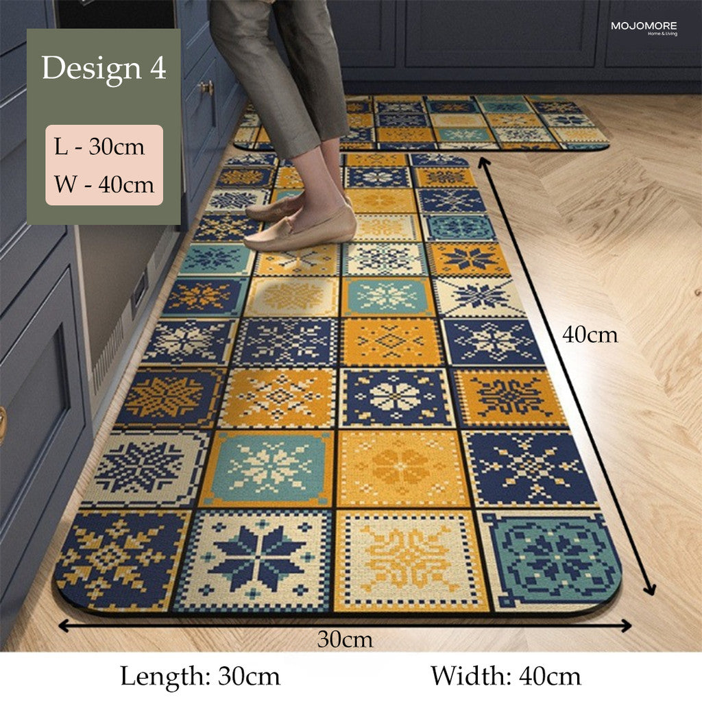 MOJOMORE 30x40/40x60/50x60 Anti Slip Kitchen Absorbent Mat Drying Pad Table Sink Dining Alas Pinggan Mej