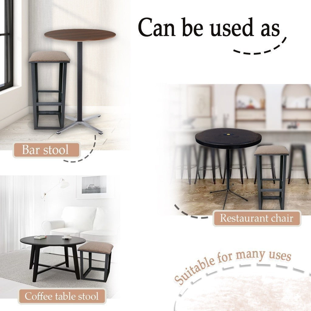 MOJOMORE 70CM Metal High Bar Stool Backrest Footstool Kerusi Makan Besi Tinggi Cafe Dining Chair 高脚椅