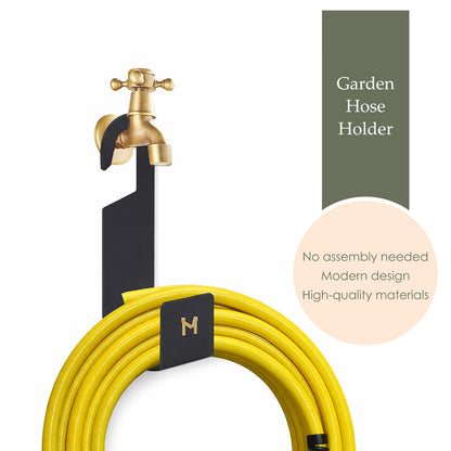 MOJOMORE Metal Garden Hose Holder | Water Hose Holder | Heavy Duty Water Hose Storage Hanger Garden Hose hooker