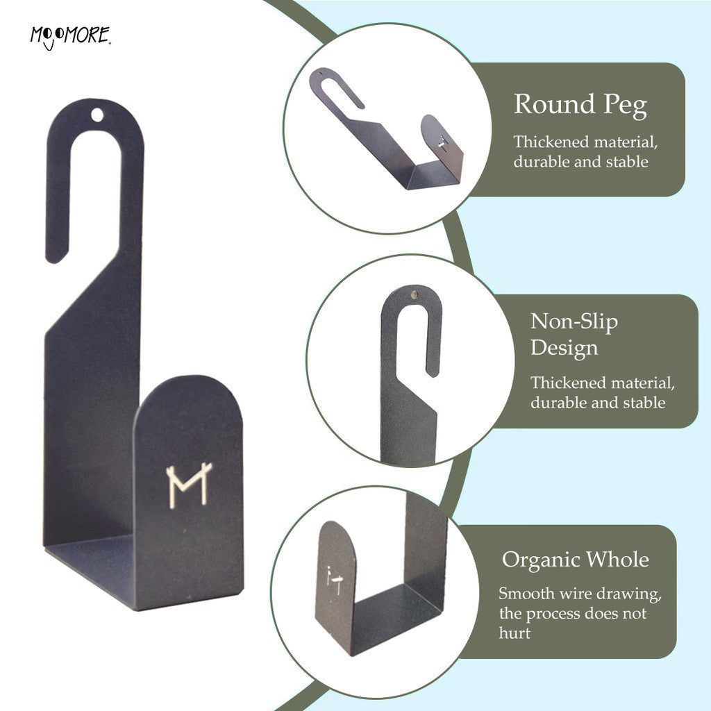MOJOMORE Metal Garden Hose Holder | Water Hose Holder | Heavy Duty Water Hose Storage Hanger Garden Hose hooker
