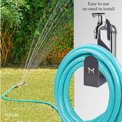 MOJOMORE Metal Garden Hose Holder | Water Hose Holder | Heavy Duty Water Hose Storage Hanger Garden Hose hooker