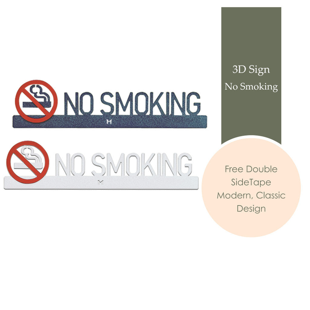 MOJOMORE Modern 3D Acrylic Signage- No Smoking Signage Custom Acrylic Signage