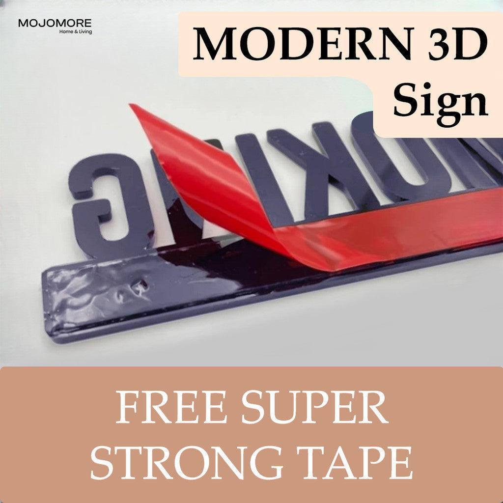 MOJOMORE Modern 3D Acrylic Signage- No Smoking Signage Custom Acrylic Signage