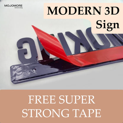 MOJOMORE Modern 3D Acrylic Signage- No Smoking Signage Custom Acrylic Signage