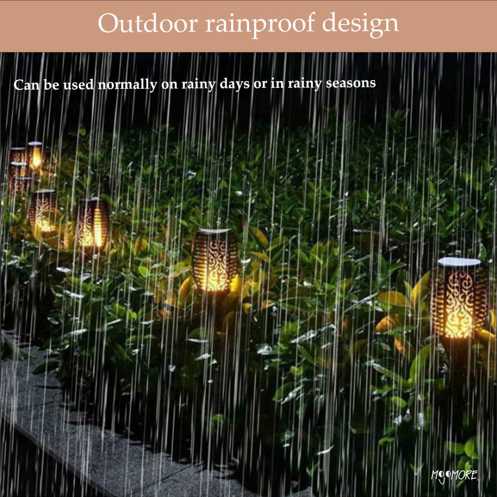 MOJOMORE Solar LED Lampu Halaman Deco Waterproof Pathway Light Outdoor Garden Lantern Powered Plug Yard Lawn Lamp 太阳能花园灯