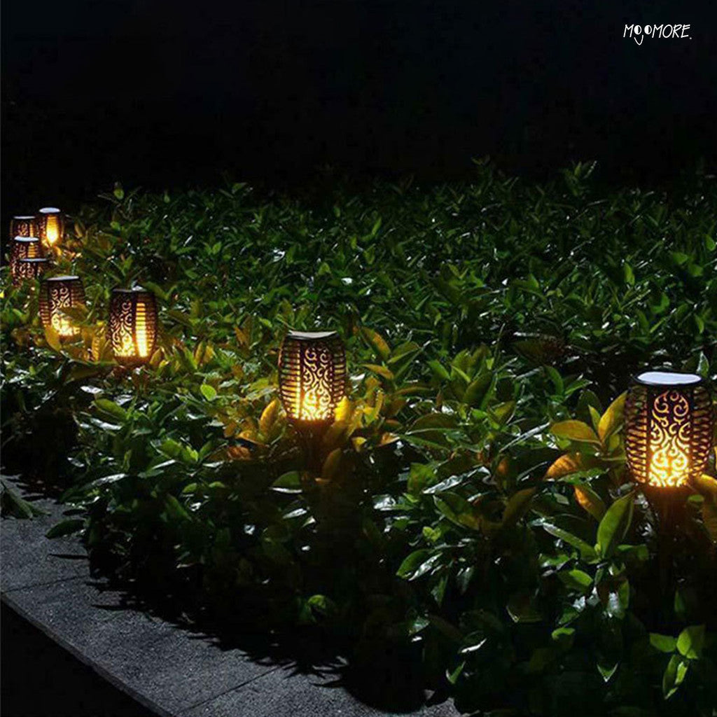 MOJOMORE Solar LED Lampu Halaman Deco Waterproof Pathway Light Outdoor Garden Lantern Powered Plug Yard Lawn Lamp 太阳能花园灯