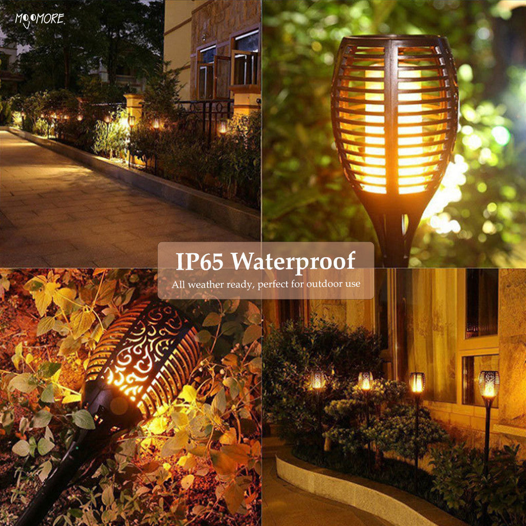 MOJOMORE Solar LED Lampu Halaman Deco Waterproof Pathway Light Outdoor Garden Lantern Powered Plug Yard Lawn Lamp 太阳能花园灯