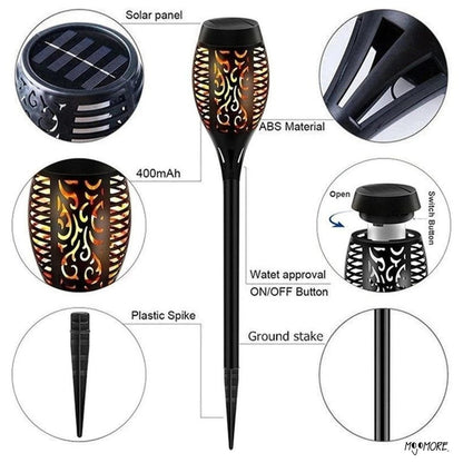 MOJOMORE Solar LED Lampu Halaman Deco Waterproof Pathway Light Outdoor Garden Lantern Powered Plug Yard Lawn Lamp 太阳能花园灯