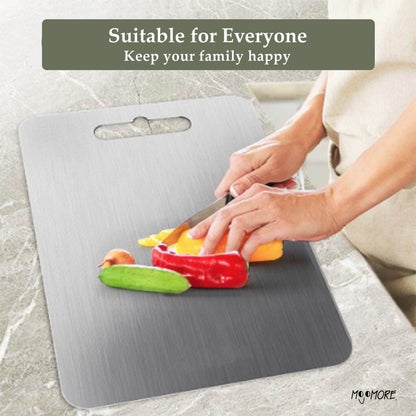 MOJOMORE SS316 Grade Stainless Steel Heavy Duty Cutting Board Chopping Board for Home Kitchen