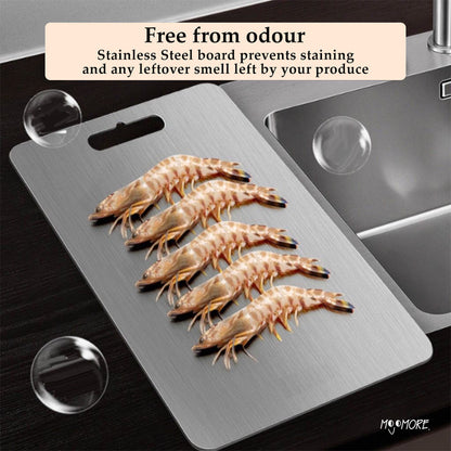 MOJOMORE SS316 Grade Stainless Steel Heavy Duty Cutting Board Chopping Board for Home Kitchen