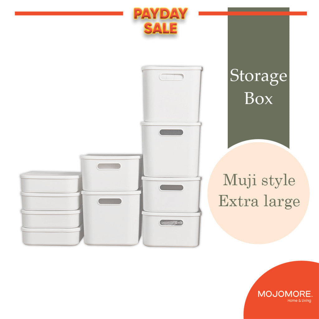 Mojomore Storage Box Plastic Desktop Desk Muji Document Sundries Cosmetic Cabinet Organizer With Lid