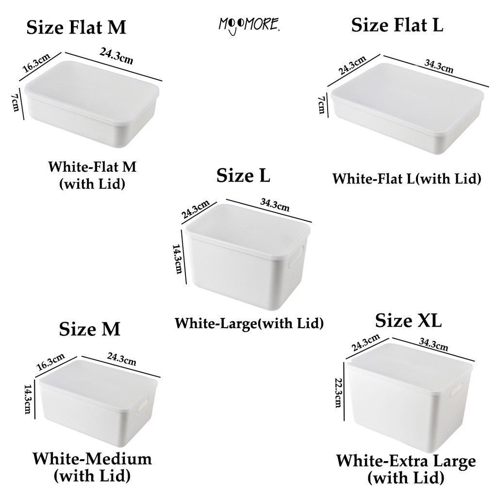Mojomore Storage Box Plastic Desktop Desk Muji Document Sundries Cosmetic Cabinet Organizer With Lid
